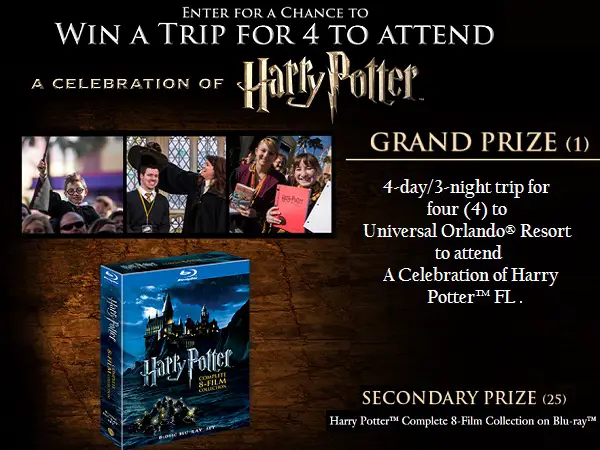 Win a Trip to Attend a Celebration of Harry Potter