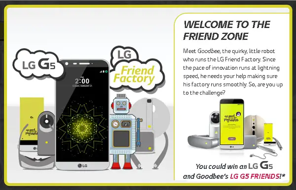 LG Friend Factory Sweepstakes and Instant Win Game