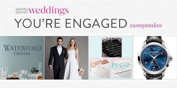 Martha Stewart Wedding Engagement Sweepstakes 2015