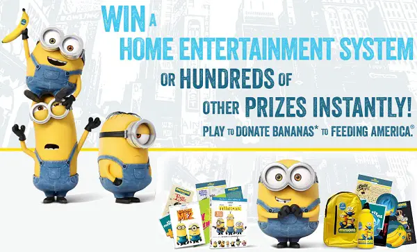 Chiquita Minions Sweepstakes & Instant Win Game