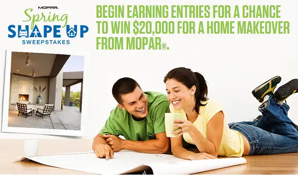 Mopar Spring Shape Up Sweepstakes & Instant Win Game