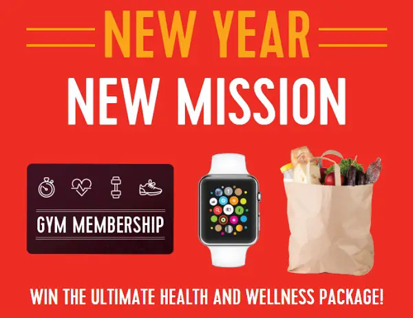 New Year, New Mission Sweepstakes: Win apple watch, fit bit and more
