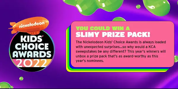 Nick Kids’ Choice Awards Sweepstakes 2022