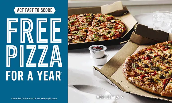 Quikly Domino’s Giveaway: Win Free Domino's Pizza for a Year!