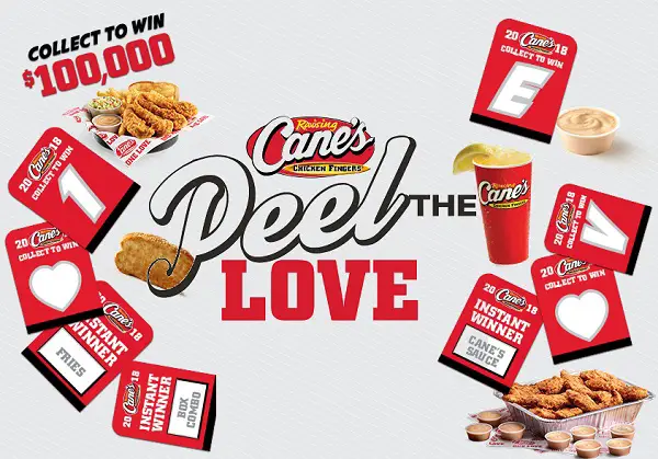 Raisingcanes.com Peel the Love Game: Win $16,000,000 in Prizes