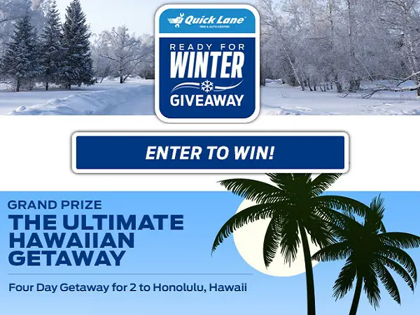 Win a Trip to Hawaii at Readyforwintergiveaway.Com