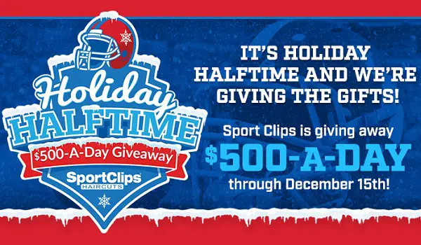 Sportclips.com Holiday Halftime Giveaway