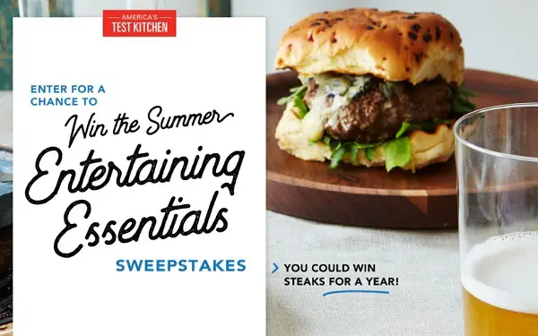 America’s Test Kitchen Summer Entertaining Essentials Sweepstakes