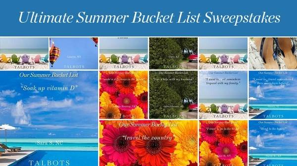 Talbots Summer Bucket List Sweepstakes