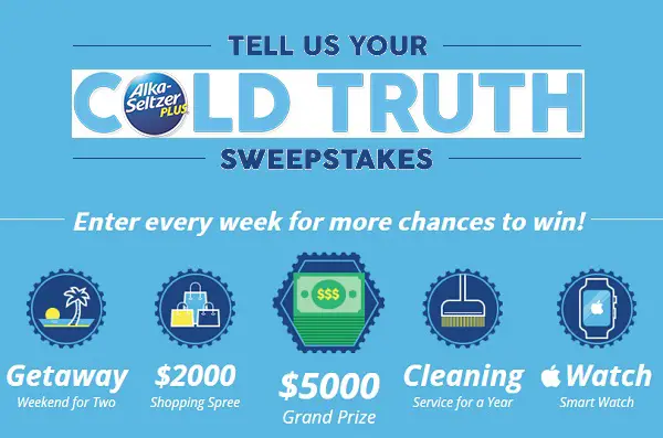 Alka-Seltzer Plus TEll Us Your Cold Truth Sweepstakes