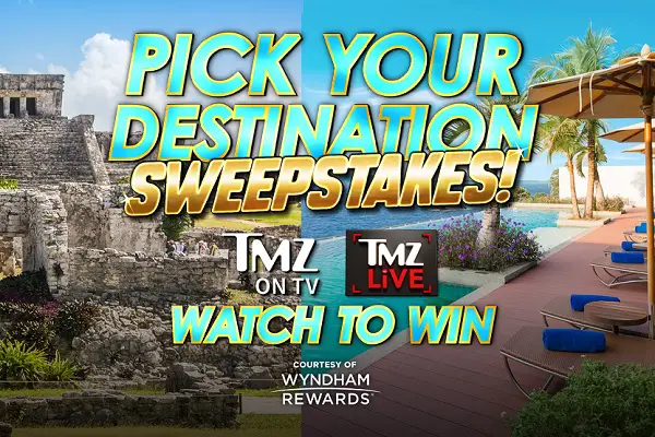 TMZ Sweepstakes: Win 1 Million Wyndham Rewards Points and $8000 Cash!