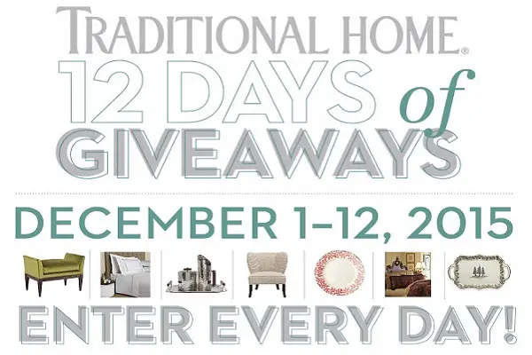 Traditionalhome.com 12 Days of Giveaways