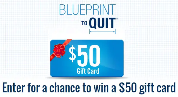 Win 1 of 300 $50 Gift Card in Wal-Mart “Blueprint to Quit” Sweepstakes
