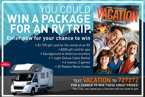 Win a Bumper Prize Package worth $3200 in Redbox Vacation Sweepstakes