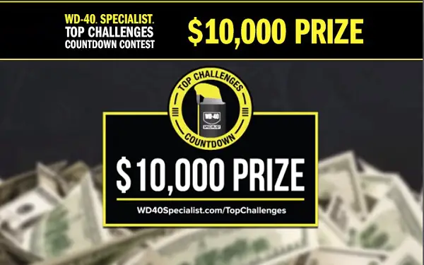 Win $10,000 Cash in WD-40 Specialist Top Challenges Countdown Contest