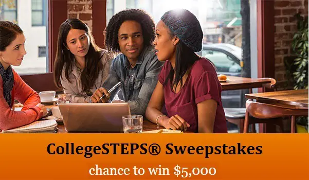 Wellsfargo.com Collegesteps Sweepstakes: Win 1 of 168 Cash Prizes
