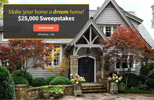 BHG $25k Sweepstakes to make Your Home a Dream Home