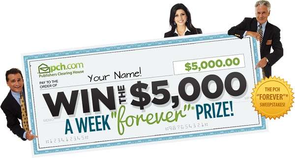 PCH $5,000.00 A-Week-Forever Prize Giveaway No. 4900