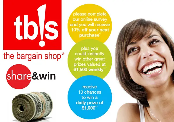 Bargain Shop Listens Survey: Win $1000 Daily and $1500 Weekly
