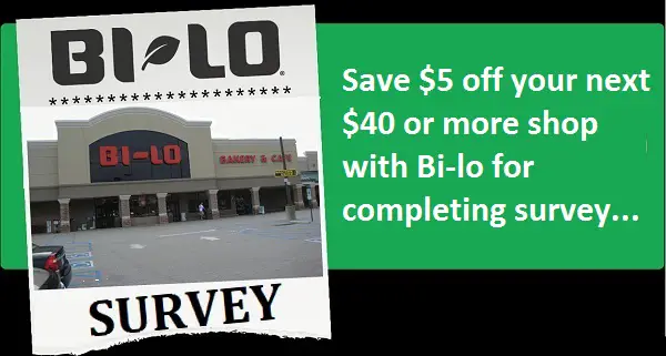 Tell BI-LO Feedback in Customer Survey