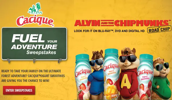 Alvin And The Chipmunks: The Road Chip Dvd SweEpstakes