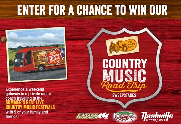 CB Old Country Store Country Music Road Trip Sweepstakes