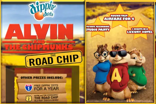 Dippin’ Dots / Alvin And The Chipmunks: The Road Chip Promotion