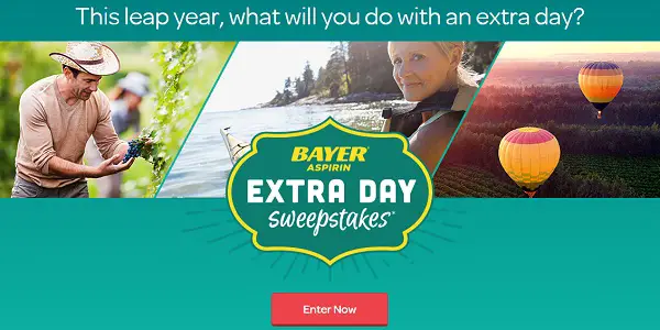 Win 1 of 100 $500 Gift cards in Bayer Extra Day Project Sweepstakes