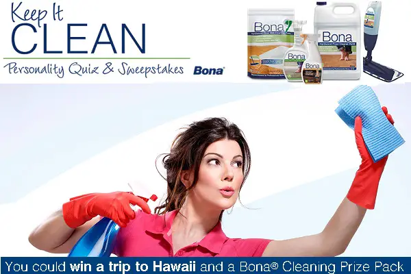 Keep it Clean Quiz and Sweepstakes