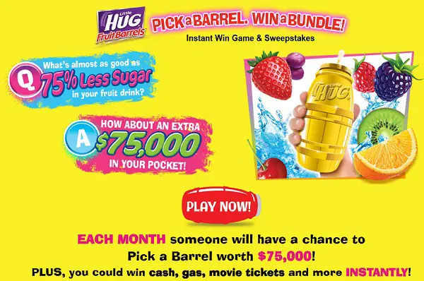 Little Hug Pick A Barrel Instant Win Game