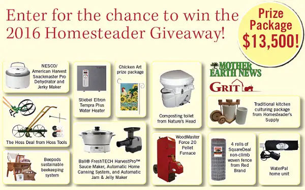 Mother Earth News Homesteader Giveaway