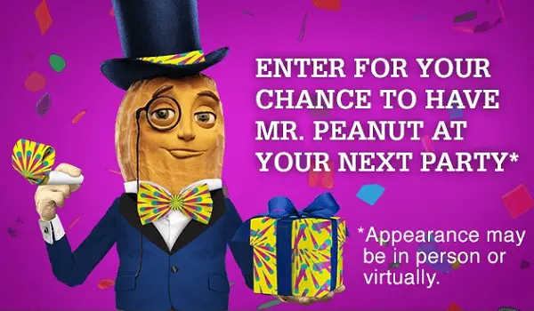 Mr. Peanut’s 100th Birthday Sweepstakes