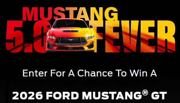 2026 Mustang 5.0 Fever Sweepstakes – Win a Ford Mustang GT