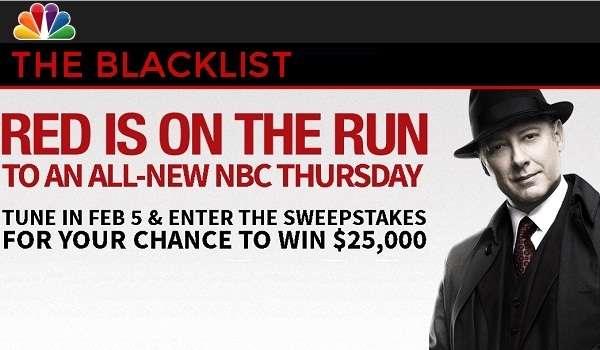 The Blacklist Tune in to Win Sweepstakes