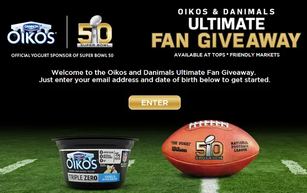 Dannon Oikos NFL Sweepstakes at Tops