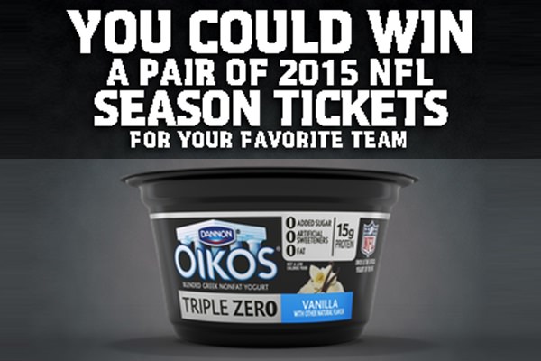 Oikos Triple Zero ShopRite Sweepstakes: Win 2015 NFL Ticket