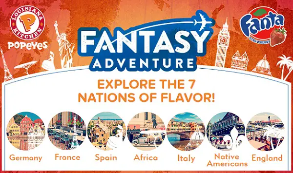 Popeyes Fantasy Adventure Sweepstakes and Instant Win Game