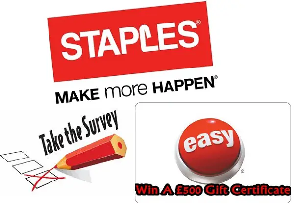 Staples Customer Survey: Win £500 Staples Gift Certificate
