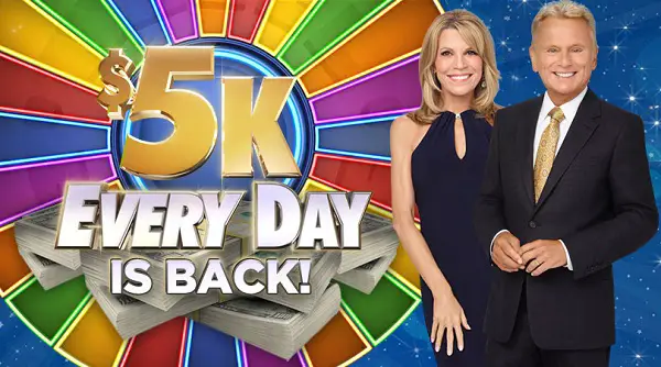 WheelOfFortune.com Win $5K Everyday Sweepstakes