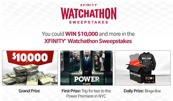 XFINITY Watchathon Sweepstakes: Win $10,000, a Mini Tablet or More