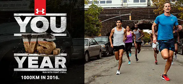 You vs. The Year Challenge Sweepstakes: Win $100.00 Under Armour Gift Card Every Week