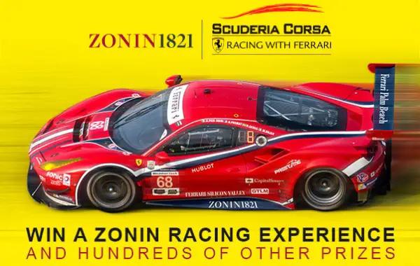 Zonin Racing Experience Instant Win Game and Sweepstakes
