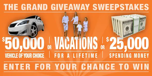 Wyndham Vacation Resorts Grand Giveaway Sweepstakes