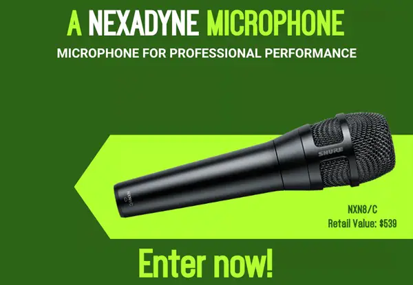 Win A SHURE Nexadyne Microphone Giveaway