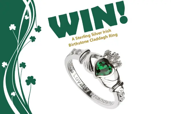 Win Sterling Silver Irish Birthstone Claddagh Ring Giveaway