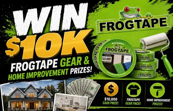 FrogTape & Sherwin-Williams Sweepstakes – Win $10,000 Cash!