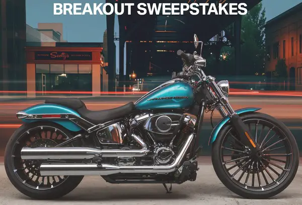 Win a 2026 Harley-Davidson Breakout + $5,000 Cash!