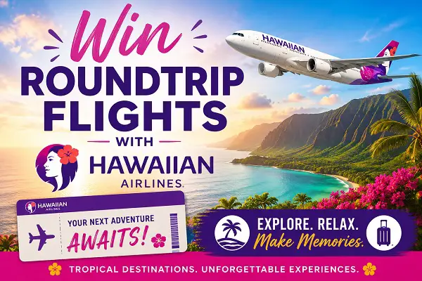 Win Roundtrip Flights with Hawaiian Airlines! (4 Winners)