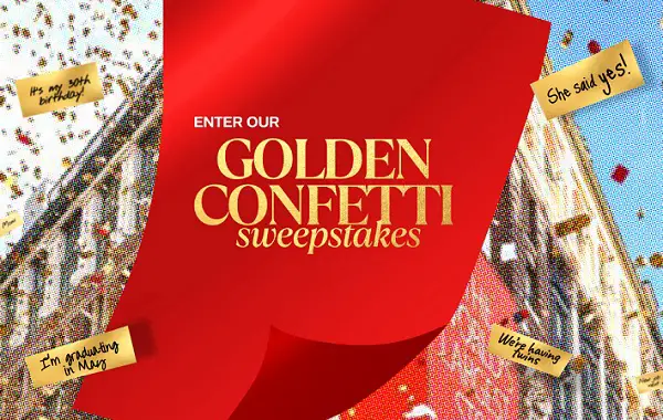 Macy’s Golden Confetti Celebration Sweepstakes – Win a $100,000 Shopping Spree + Monthly Prizes! (99 Winners)
