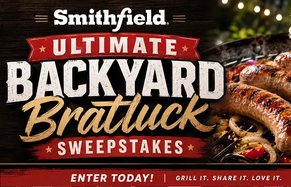 Smithfield Backyard Bratluck Sweepstakes: Win Grill, Speaker, Cooler and More!